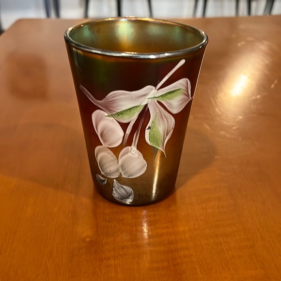 Carnival Glass Fenton Tumbler in the "Cherry Blossom" pattern in Ionized… - Picture 1 of 4